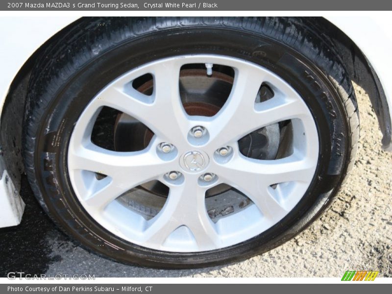 Crystal White Pearl / Black 2007 Mazda MAZDA3 s Grand Touring Sedan