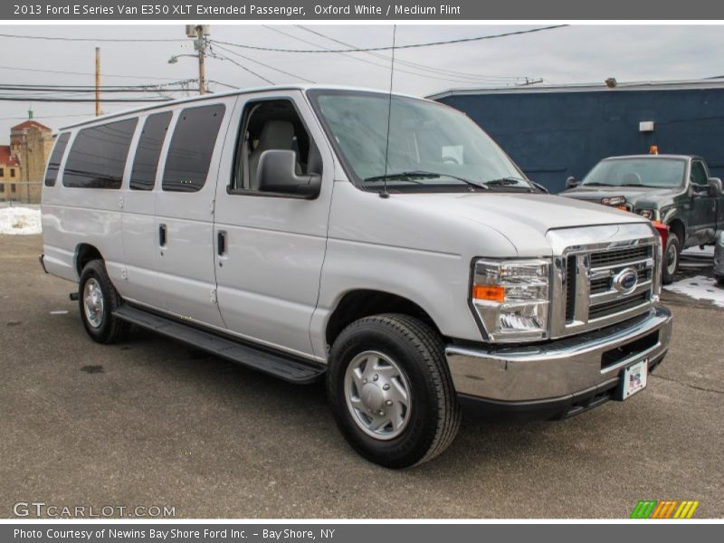 Oxford White / Medium Flint 2013 Ford E Series Van E350 XLT Extended Passenger