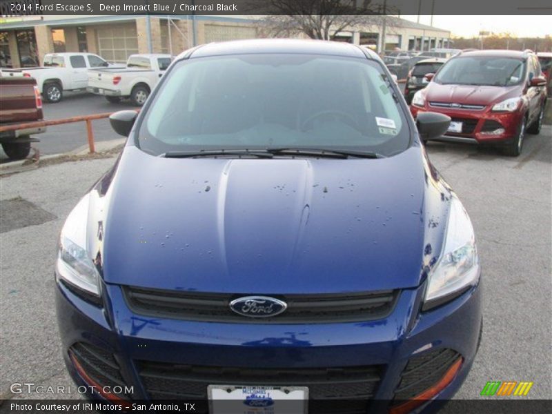 Deep Impact Blue / Charcoal Black 2014 Ford Escape S