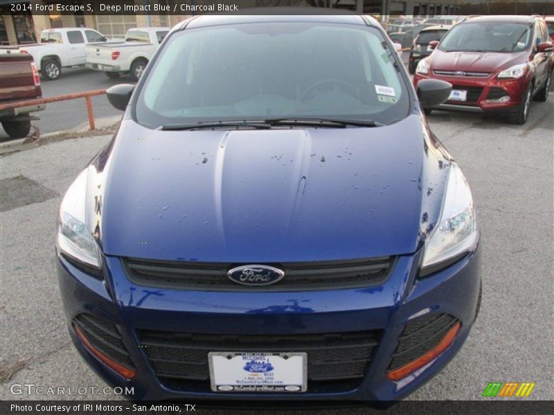 Deep Impact Blue / Charcoal Black 2014 Ford Escape S