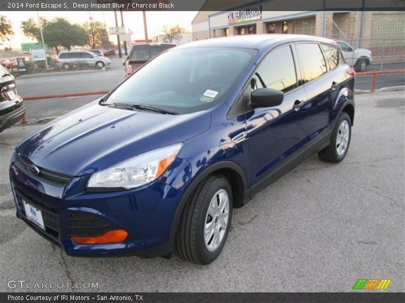 Deep Impact Blue / Charcoal Black 2014 Ford Escape S