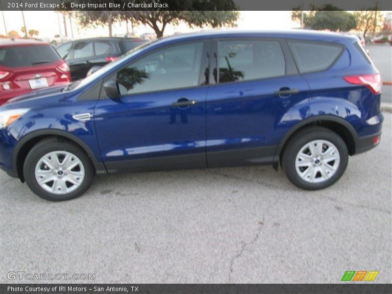 Deep Impact Blue / Charcoal Black 2014 Ford Escape S