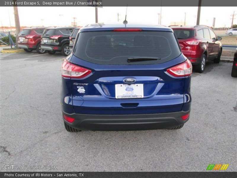 Deep Impact Blue / Charcoal Black 2014 Ford Escape S