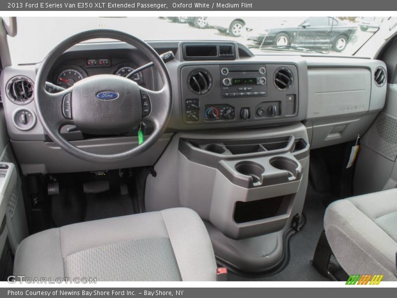 Oxford White / Medium Flint 2013 Ford E Series Van E350 XLT Extended Passenger