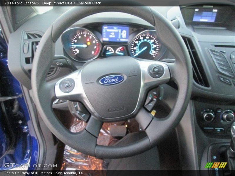 Deep Impact Blue / Charcoal Black 2014 Ford Escape S