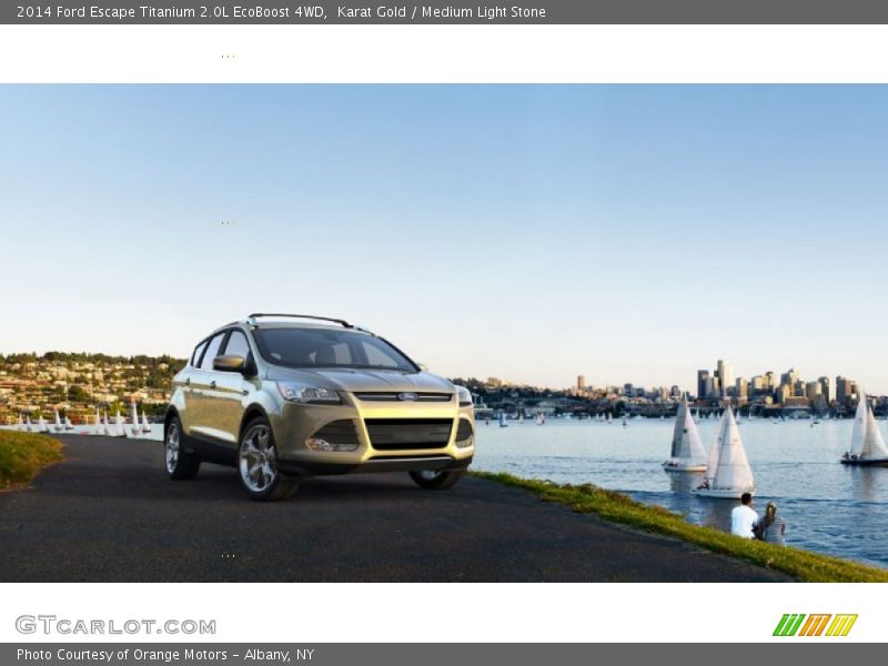 Karat Gold / Medium Light Stone 2014 Ford Escape Titanium 2.0L EcoBoost 4WD