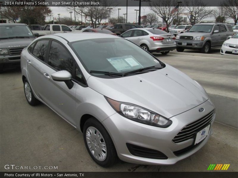 Ingot Silver / Charcoal Black 2014 Ford Fiesta S Sedan