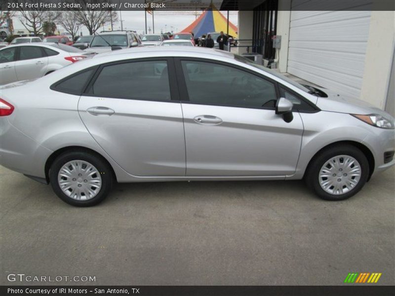 Ingot Silver / Charcoal Black 2014 Ford Fiesta S Sedan