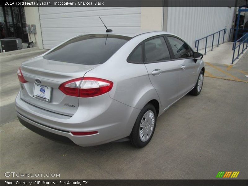 Ingot Silver / Charcoal Black 2014 Ford Fiesta S Sedan