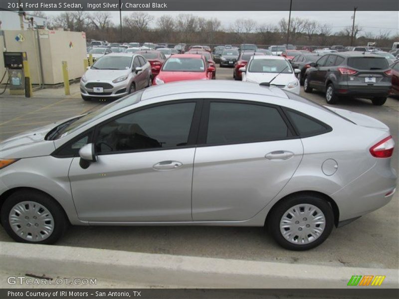 Ingot Silver / Charcoal Black 2014 Ford Fiesta S Sedan