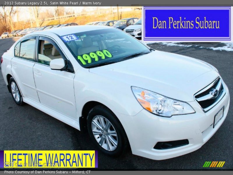 Satin White Pearl / Warm Ivory 2012 Subaru Legacy 2.5i