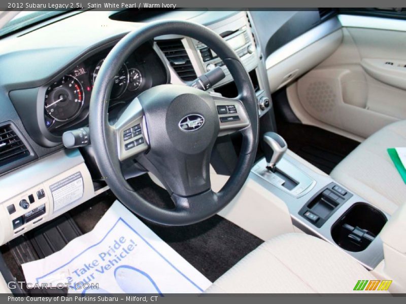 Satin White Pearl / Warm Ivory 2012 Subaru Legacy 2.5i
