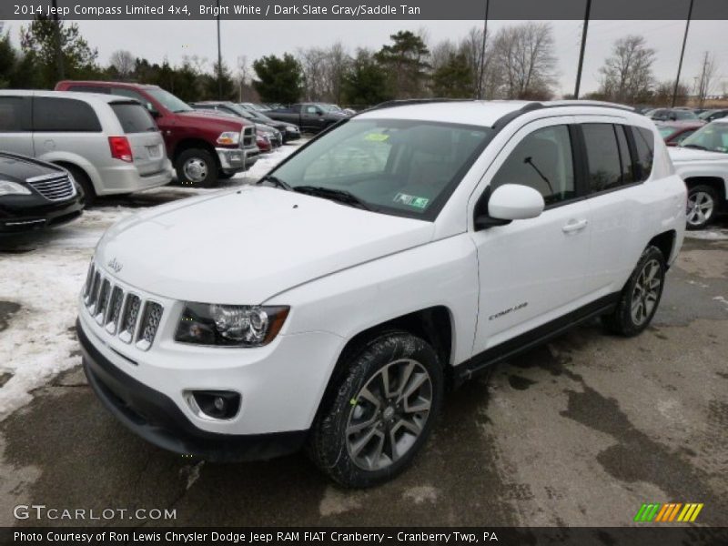 Bright White / Dark Slate Gray/Saddle Tan 2014 Jeep Compass Limited 4x4