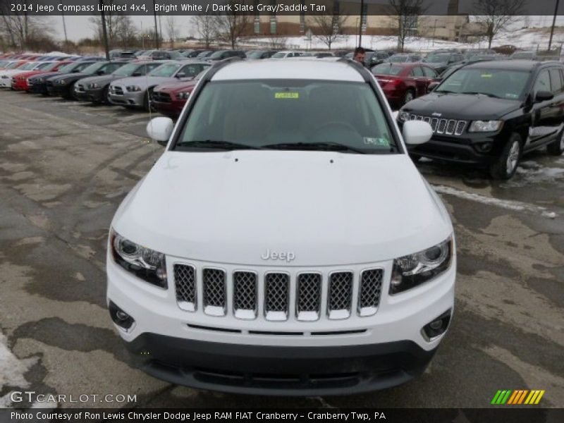 Bright White / Dark Slate Gray/Saddle Tan 2014 Jeep Compass Limited 4x4