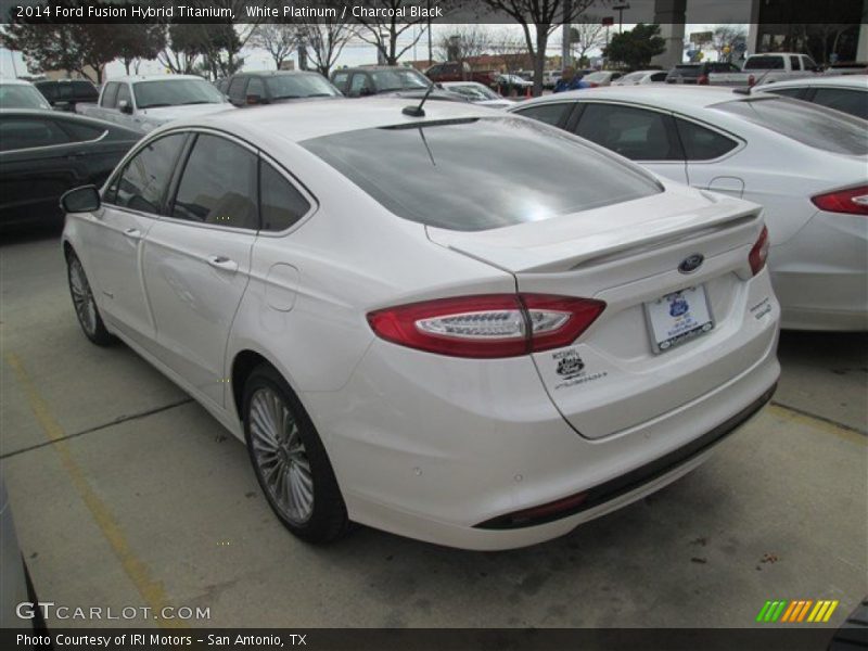 White Platinum / Charcoal Black 2014 Ford Fusion Hybrid Titanium