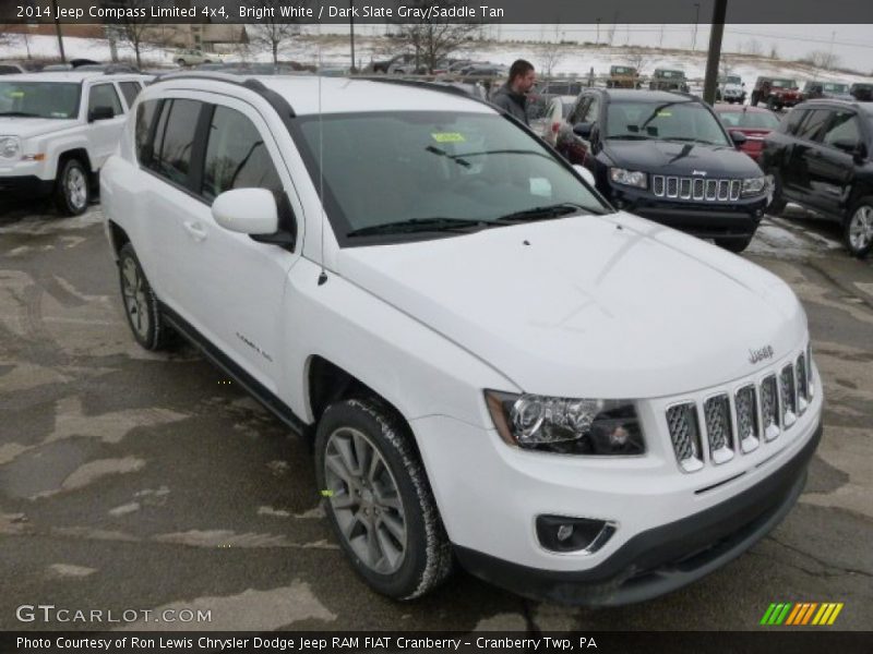 Bright White / Dark Slate Gray/Saddle Tan 2014 Jeep Compass Limited 4x4