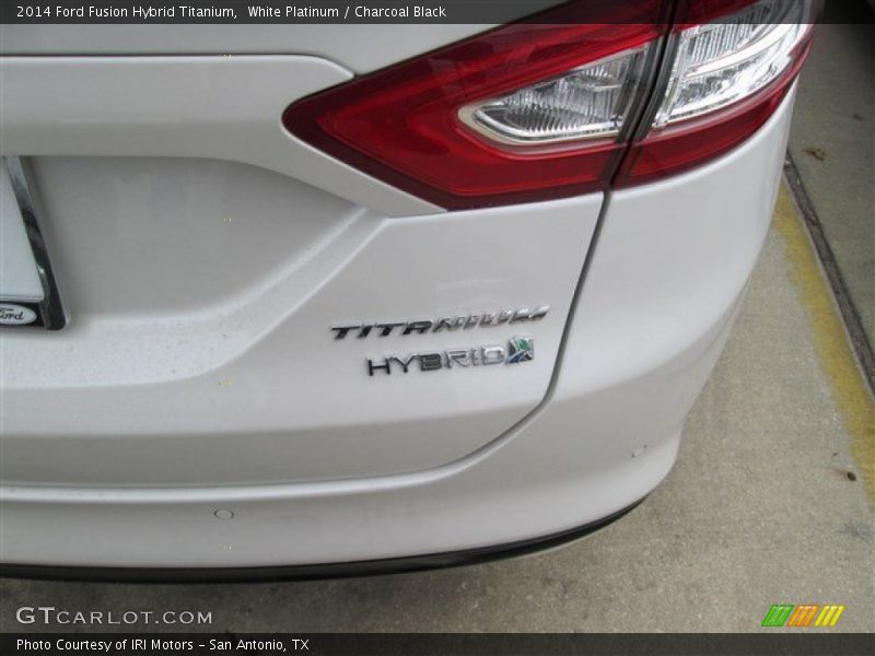 White Platinum / Charcoal Black 2014 Ford Fusion Hybrid Titanium