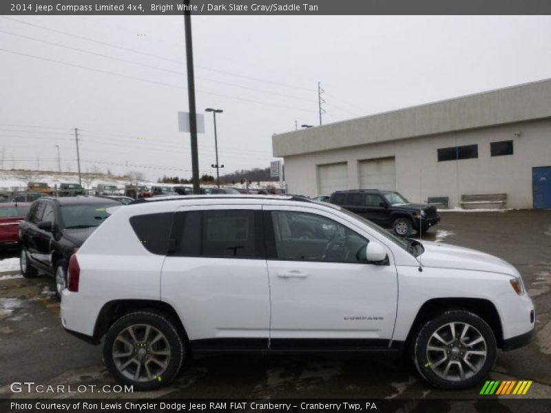 Bright White / Dark Slate Gray/Saddle Tan 2014 Jeep Compass Limited 4x4