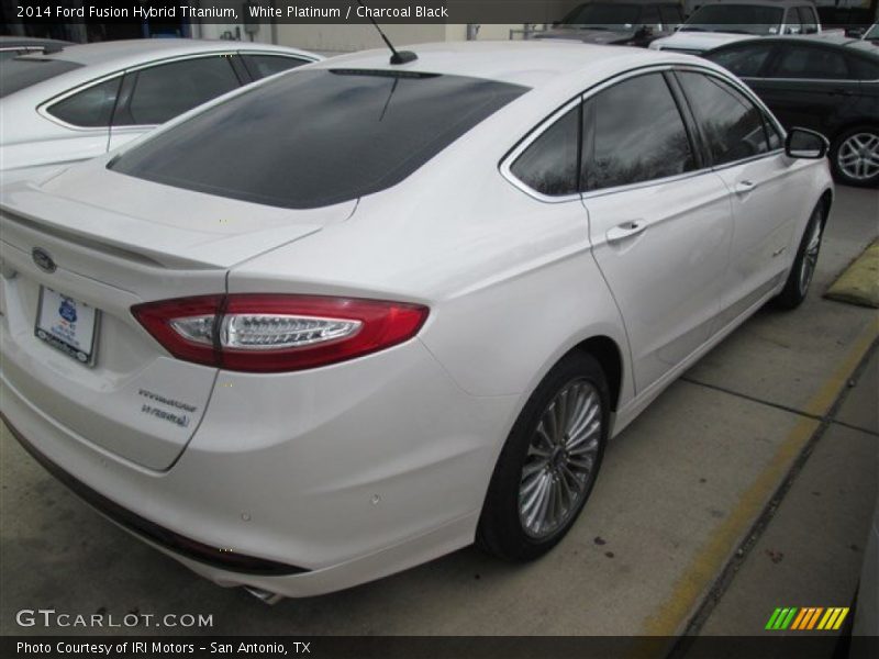 White Platinum / Charcoal Black 2014 Ford Fusion Hybrid Titanium