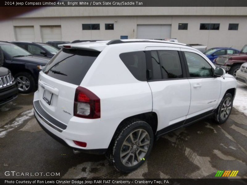 Bright White / Dark Slate Gray/Saddle Tan 2014 Jeep Compass Limited 4x4