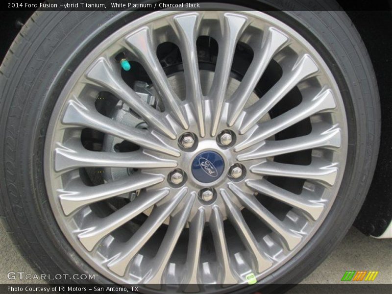 White Platinum / Charcoal Black 2014 Ford Fusion Hybrid Titanium