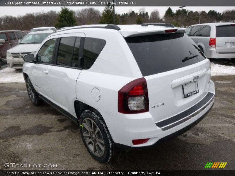 Bright White / Dark Slate Gray/Saddle Tan 2014 Jeep Compass Limited 4x4