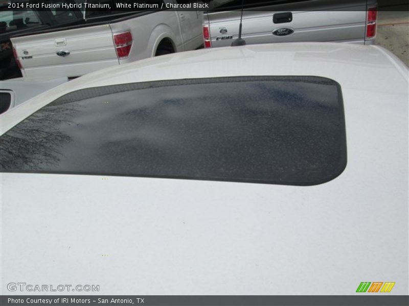 White Platinum / Charcoal Black 2014 Ford Fusion Hybrid Titanium