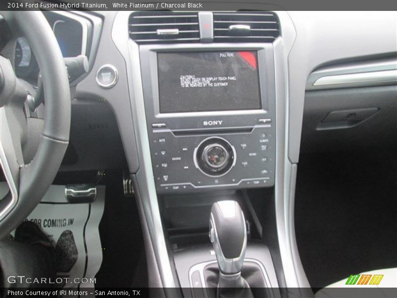 White Platinum / Charcoal Black 2014 Ford Fusion Hybrid Titanium
