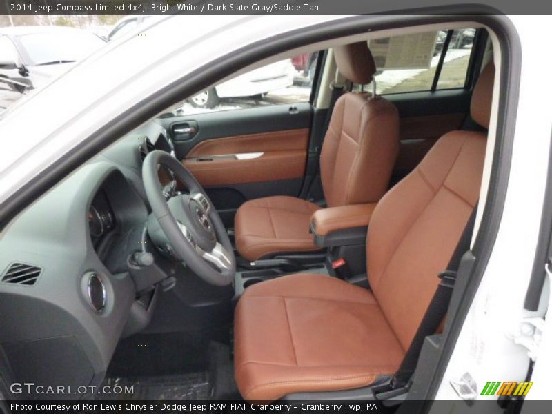 Bright White / Dark Slate Gray/Saddle Tan 2014 Jeep Compass Limited 4x4