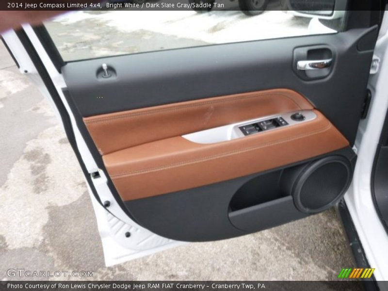 Bright White / Dark Slate Gray/Saddle Tan 2014 Jeep Compass Limited 4x4