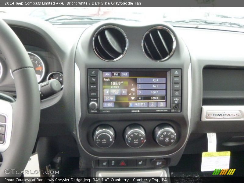 Bright White / Dark Slate Gray/Saddle Tan 2014 Jeep Compass Limited 4x4