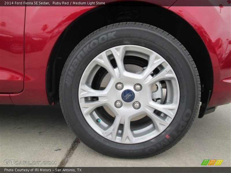 Ruby Red / Medium Light Stone 2014 Ford Fiesta SE Sedan
