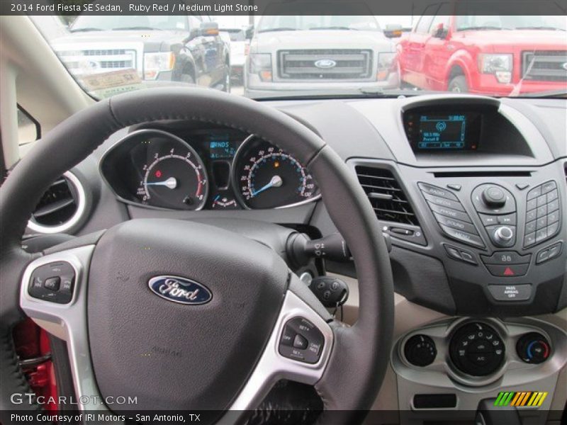 Ruby Red / Medium Light Stone 2014 Ford Fiesta SE Sedan
