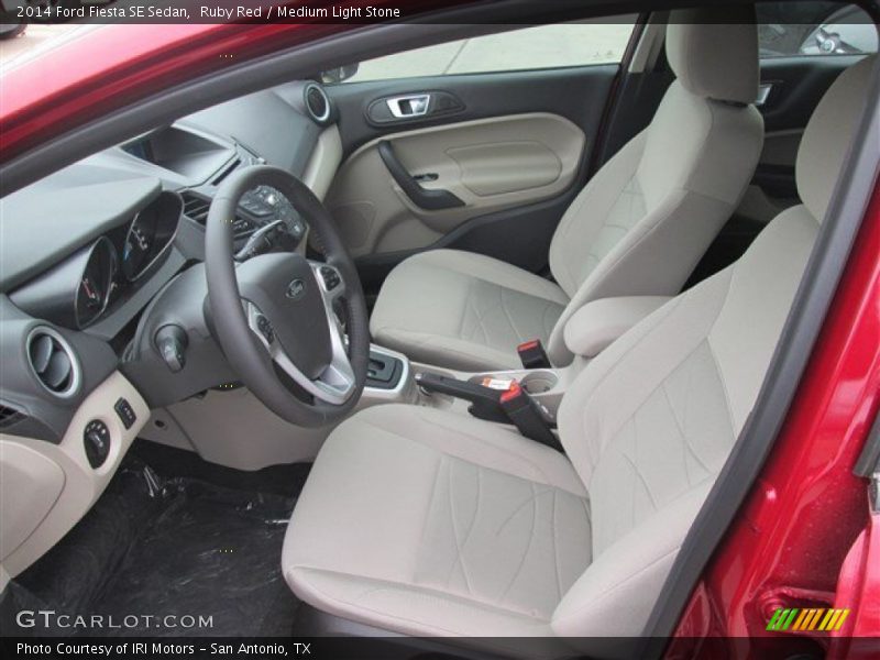 Ruby Red / Medium Light Stone 2014 Ford Fiesta SE Sedan