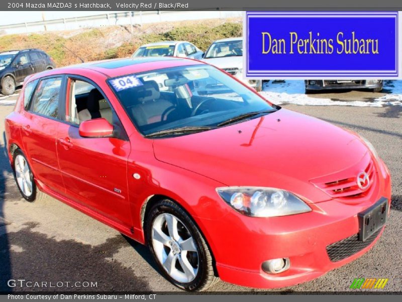 Velocity Red / Black/Red 2004 Mazda MAZDA3 s Hatchback