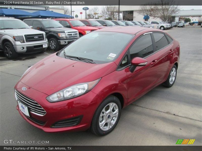 Ruby Red / Charcoal Black 2014 Ford Fiesta SE Sedan