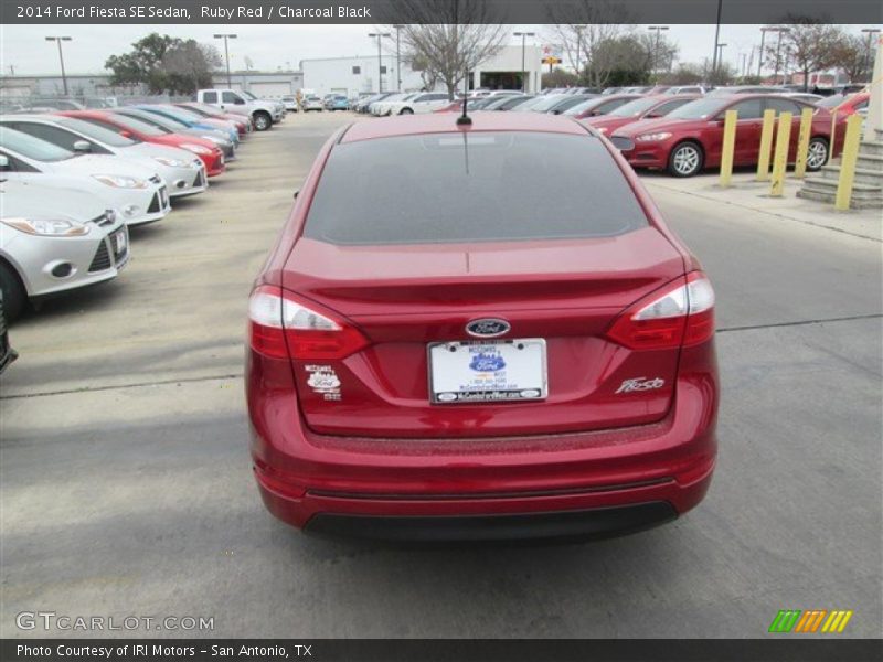 Ruby Red / Charcoal Black 2014 Ford Fiesta SE Sedan