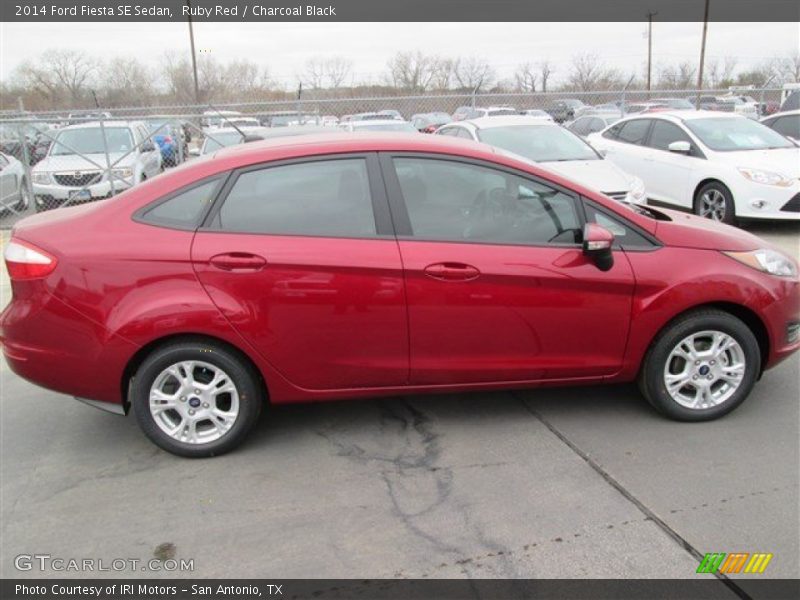 Ruby Red / Charcoal Black 2014 Ford Fiesta SE Sedan