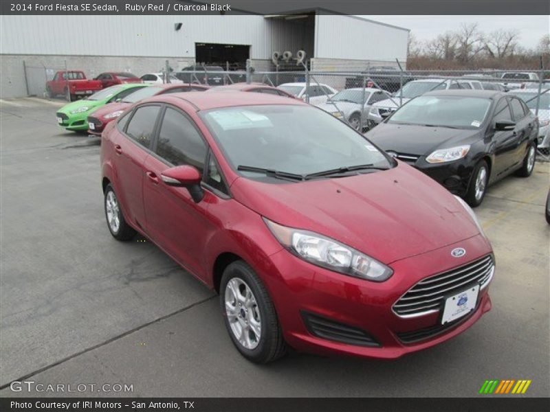 Ruby Red / Charcoal Black 2014 Ford Fiesta SE Sedan