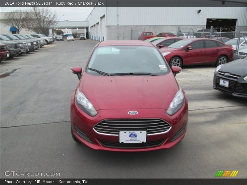 Ruby Red / Charcoal Black 2014 Ford Fiesta SE Sedan