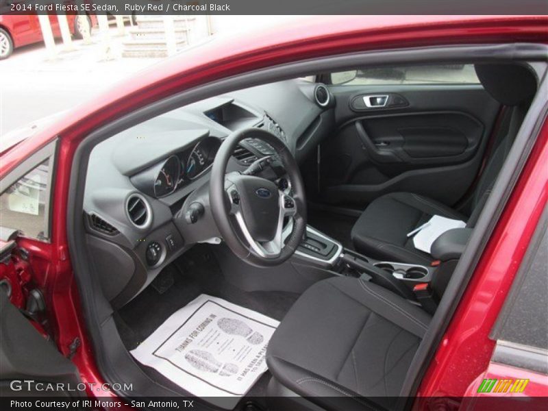Ruby Red / Charcoal Black 2014 Ford Fiesta SE Sedan