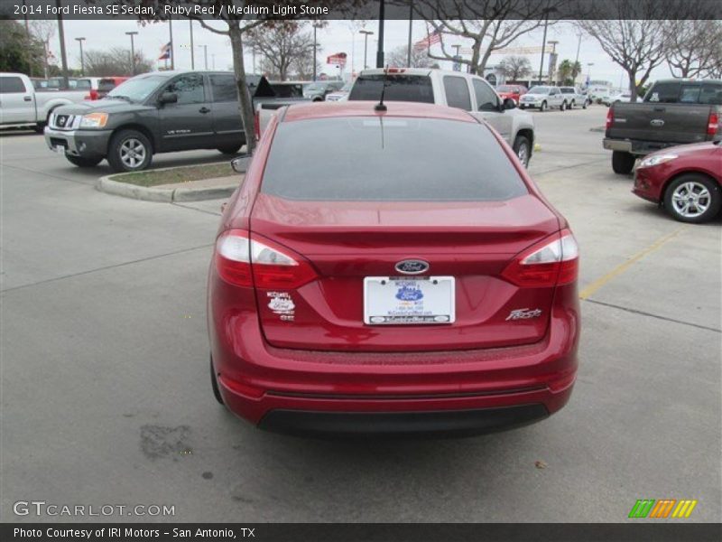 Ruby Red / Medium Light Stone 2014 Ford Fiesta SE Sedan