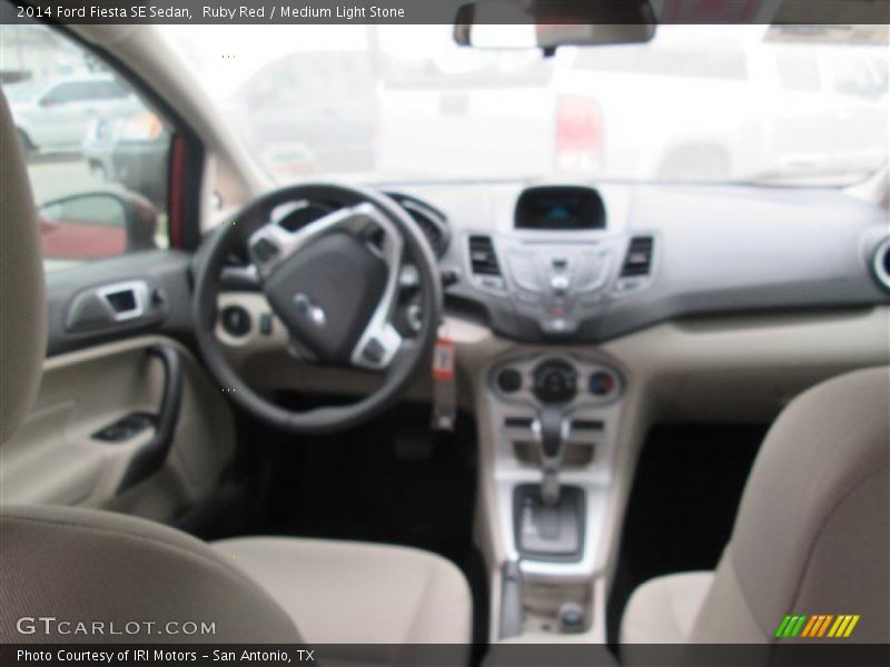 Ruby Red / Medium Light Stone 2014 Ford Fiesta SE Sedan