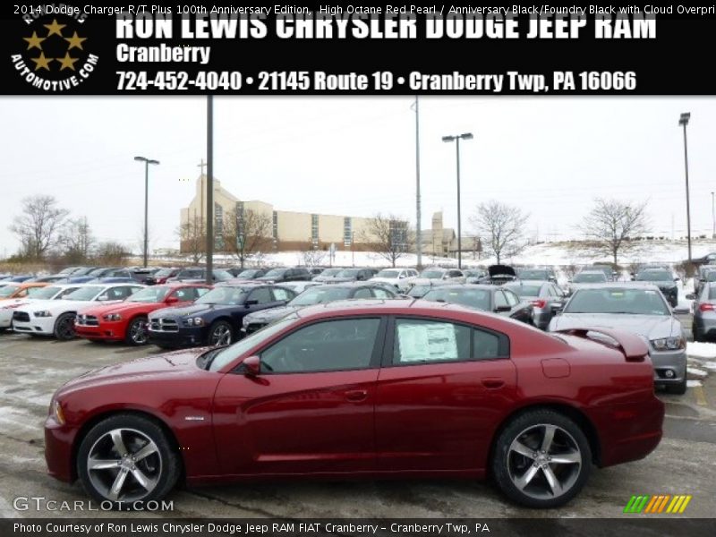 High Octane Red Pearl / Anniversary Black/Foundry Black with Cloud Overprint 2014 Dodge Charger R/T Plus 100th Anniversary Edition