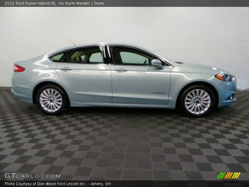 Ice Storm Metallic / Dune 2013 Ford Fusion Hybrid SE