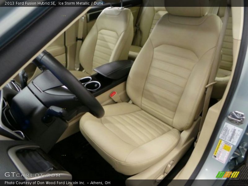 Ice Storm Metallic / Dune 2013 Ford Fusion Hybrid SE