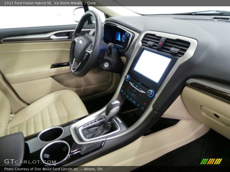 Ice Storm Metallic / Dune 2013 Ford Fusion Hybrid SE