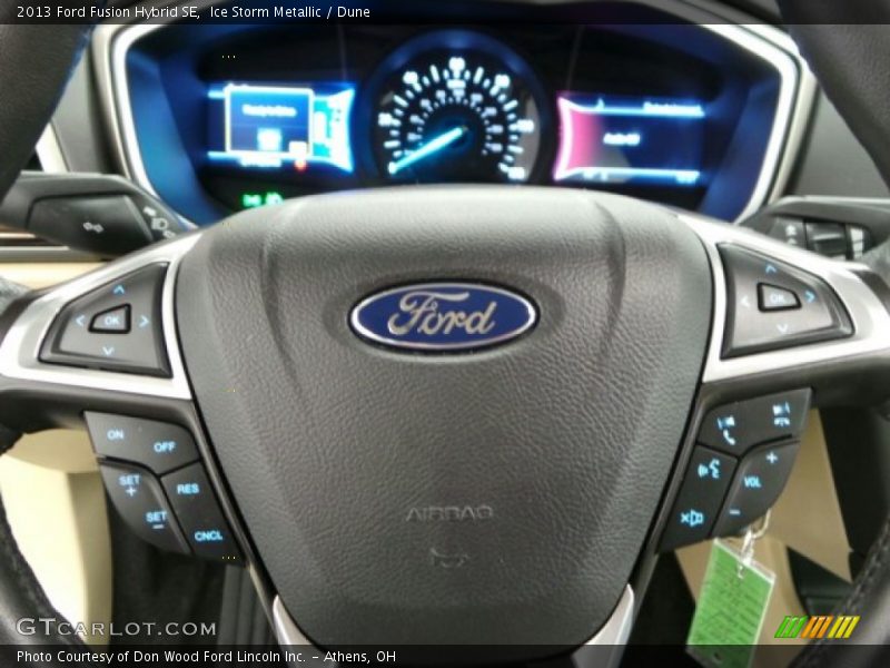 Ice Storm Metallic / Dune 2013 Ford Fusion Hybrid SE