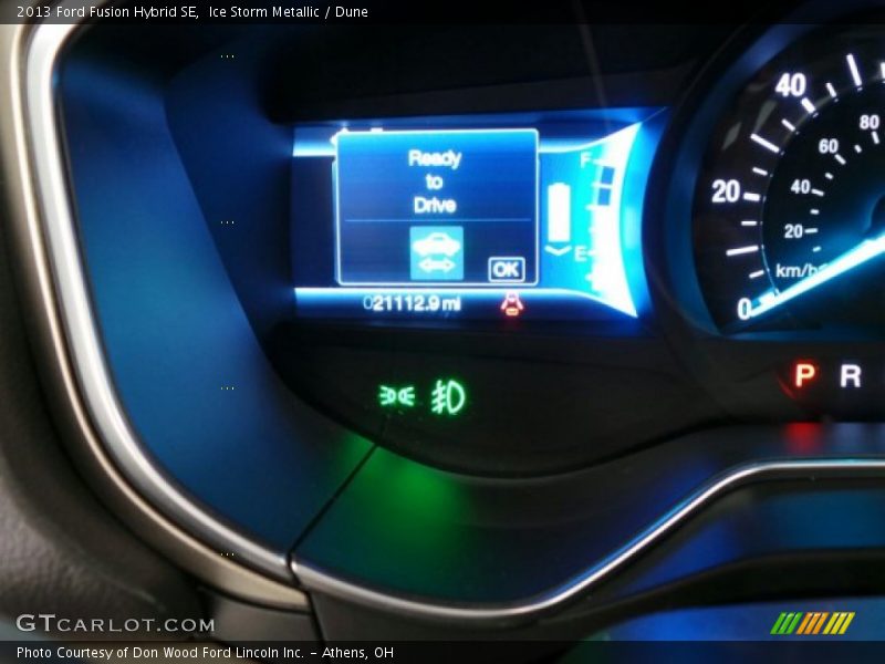 Ice Storm Metallic / Dune 2013 Ford Fusion Hybrid SE
