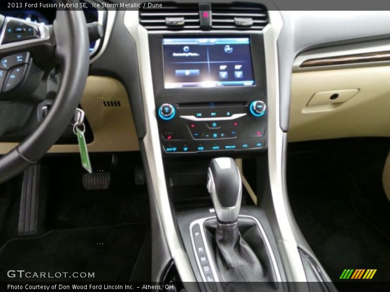 Ice Storm Metallic / Dune 2013 Ford Fusion Hybrid SE